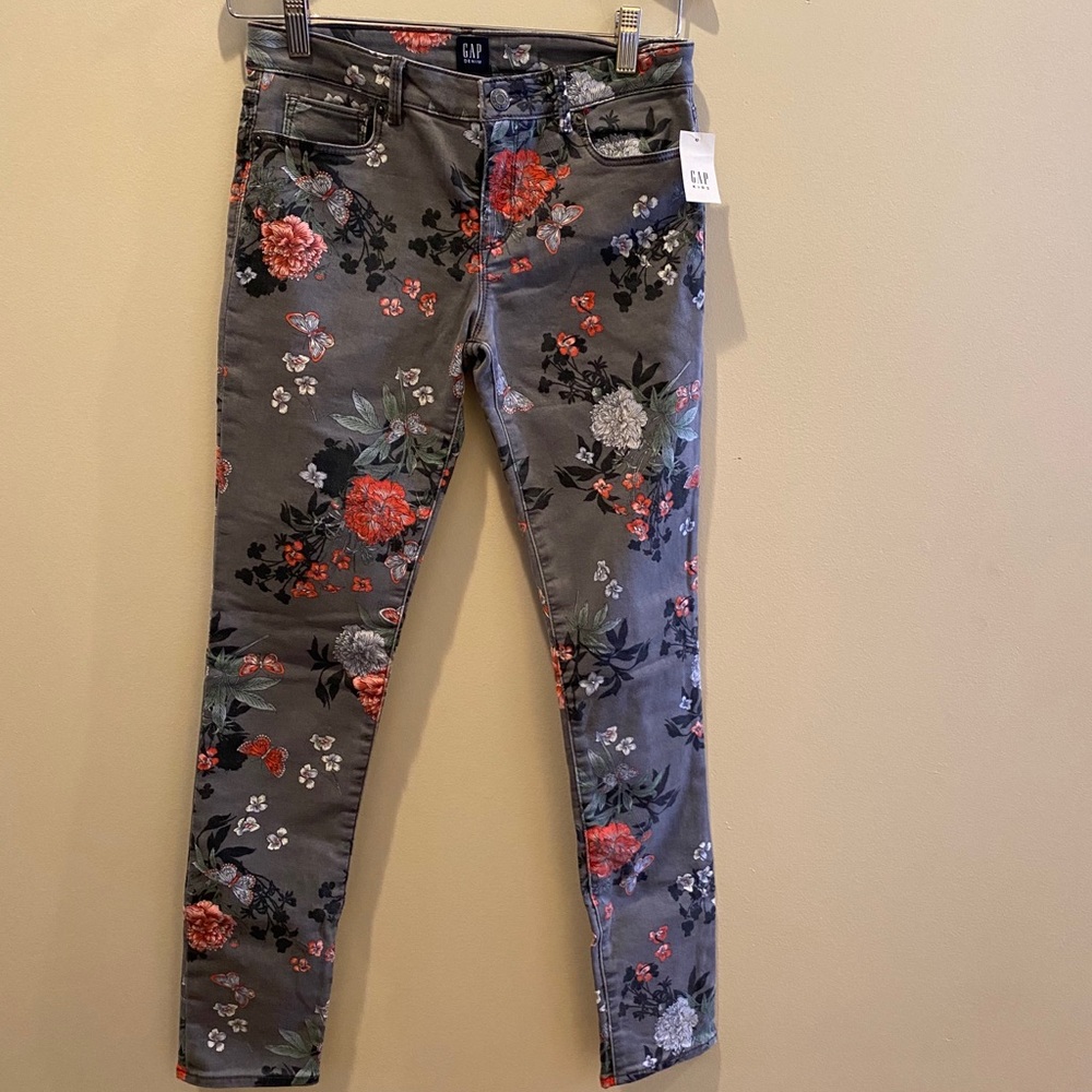 Girl Gap floral pants